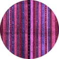 thumbnail image 1 of Ahgly Company Indoor Round Abstract Purple Contemporary Area Rugs, 3' Round, 1 of 4