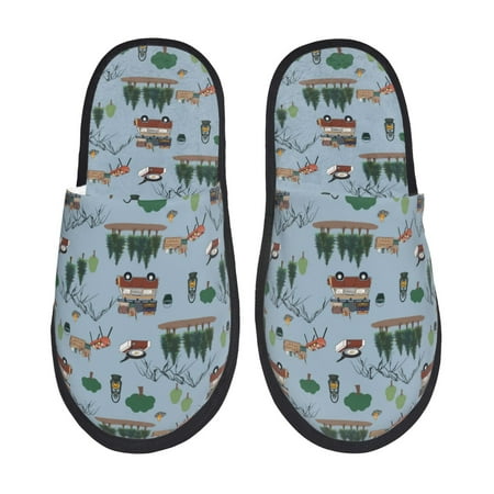 

Tideii Camping Caravan for Home Indoor Cotton Slippers Autumn and Winter EVA Plush Slippers Household Supplies Unisex-Medium