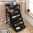 thumbnail image 5 of Furologee 5-Drawer Vertical Dresser with Charging Station, Fabric Storage Organizer for Bedroom, 5 of 10