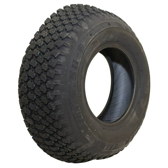 Stens 160-409 Tire Compatible With/Replacement For Kenda 105000866A1, 24361016 770 Max Load Capacity, 28 Max PSI, 4 Ply, 8" Rim Size, 18x6.50-8 Tire Size, Super Turf Tread