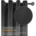 thumbnail image 2 of SMILETIME Dark Grey 52 X 96in Velvet Curtains with Grommet, Thermal Insulated Soft Privacy Noise Reducing Light-filtering Velvet Drapes for Living Room, 2 Panels, 2 of 7
