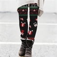 thumbnail image 6 of Christmas Leggings for Women Elastic High Waist Slim Fit Festive Print Thermal Leggings Workout Yoga Pants, 6 of 7