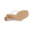 thumbnail image 5 of BLISSFUL STEP Square Toe Braided Block Heels Sandals for Women White (Size 8.5), 5 of 6