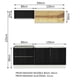thumbnail image 3 of Cocina Integral Completa Modular Madesa Lux 200cm BN 01, 3 of 5