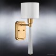 thumbnail image 3 of Urban Ambiance Luxury Luxe Wall Sconce, Size: 17"H x 6"W, with Transitional Style Elements, Palladian Gold Finish and White Silk Shade, UHP2636, 3 of 7