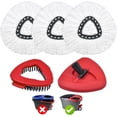 thumbnail image 2 of FGTHBF-Mop Heads Replacements for Ocedar, Spin Mop Replacement for O-Cedar EasyWring 1 Tank System Mop Refills, Include 3 Pack Heads, 1 Scrub Brush & 1 Base Combo, 2 of 4