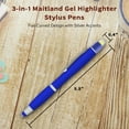 thumbnail image 5 of 10 Maitland Gel Highlighter Stylus Pens Pack - Ballpoint, Black Ink - Blue, 5 of 5
