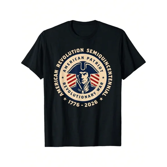 American Revolution Semiquincentennial 1776-2026 Patriot Men's Graphic T-Shirt