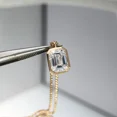 thumbnail image 3 of 2 Carat Emerald Cut Moissanite Solitaire Pendant, Gift For Girlfriend., 3 of 4
