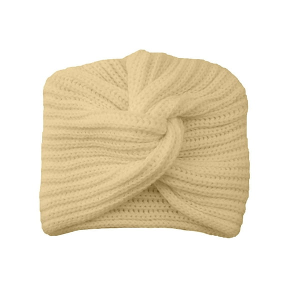 IDALL Beanie Hat, Beanies Women Chunky Cable Knit Hats, Thick Soft Warm Womens Winter Cap for Cold Beige One Size