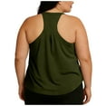 thumbnail image 3 of Puls Size Women Summer Sleeveless Tshirts Casual Athletic Crewneck Racerback Tank Tops Loose Comfy Stretch Solid Color Camisole, 3 of 5