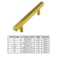 thumbnail image 3 of Modket M1610 Modern Euro Bar Cabinet Handle 304 Stainless Steel — 8-3/4" Overall Length, 6-1/4" (160mm) Hole Centers, Brushed Satin Brass Gold— 10-Packs, 3 of 7