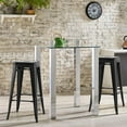 thumbnail image 3 of Gymax 30'' Set of 4 Stackable Backless Metal Bar Stools w/ Footrest for Kitchen Black, 3 of 9