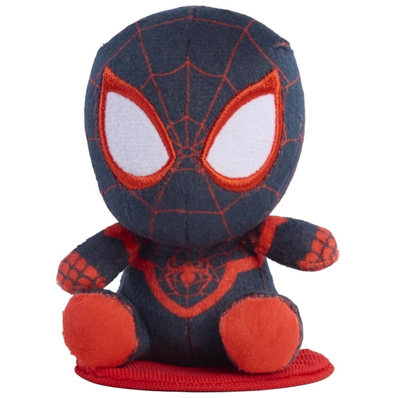 Marvel Miles Morales Perch'd 4-inch Shoulder Plush Stuffed Animal, Wearable Plush Shoulder Friend, Toy for Fans, Girls, Boys, Kids, Ages 3 and Up