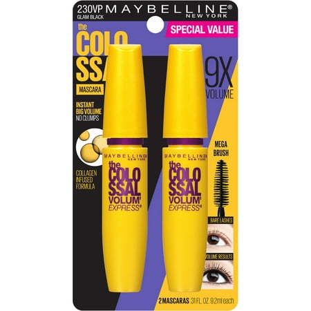 (2 Pack) Maybelline New York Volum' Express The Colossal Washable