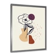 thumbnail image 2 of Designart 'Minimalist Shapes With Ancient Flower I' Modern Framed Art Print, 2 of 4