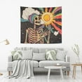thumbnail image 2 of Yayeee Tapestry Wall Hanging for Bedroom 90 x 60" Home Decoration for Living Room, Skeleton with Sun, 2 of 7