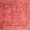 thumbnail image 1 of Ahgly Company Indoor Square Oriental Red Industrial Area Rugs, 4' Square, 1 of 4