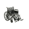 Drive Medical Sentra EC Heavy Duty Wheelchair, Detachable Full Arms, Elevating Leg Rests, 22" Seat