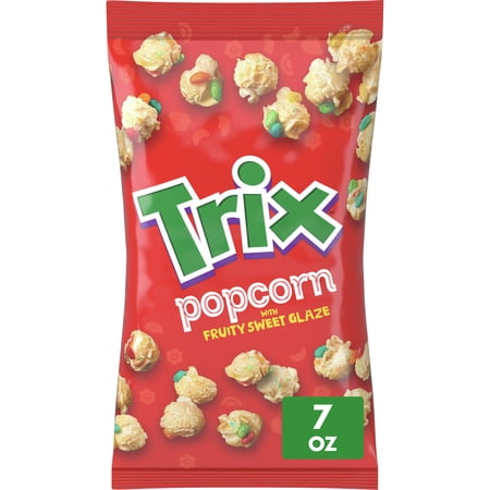 Trix Popcorn Snack with Fruity Sweet Glaze, Snack Bag, 7 oz