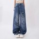 thumbnail image 4 of 2023 Sanrio Hello Kitty Jeans dibujos animados Anime Y2K chica picante pantalones de pierna ancha moda calle Hip Hop estampado estrella pantalones vaqueros sueltos, 4 of 4