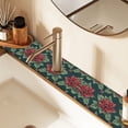thumbnail image 2 of Yayeee Faucet Mat for Kitchen Sink 14.7" Diatomite Long Splash Guard Pad, Red Christmas Poinsettias, 2 of 7