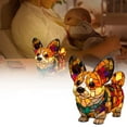 thumbnail image 2 of Corgi Lamp, Retro Stained Resin Tabletop Night Light, 3D Cute Puppy Table Lamps, Gift for Lovers Home Decor,B, 2 of 8