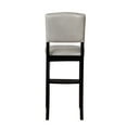 thumbnail image 3 of Linon Metairie 30" Indoor Wood Bar Stool, Black/Dove Gray Faux Leather, 3 of 6