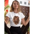 thumbnail image 2 of Lion Braids T-Shirt Women -Smartprints Designs, Female 3X-Large, 2 of 4