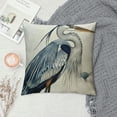 thumbnail image 2 of Qinduosi Pillow Covers Double Sided Decorative Couch Cushion Cover for Throw Pillows Linen Square Watercolor Heron Pillowcase White, 2 of 5