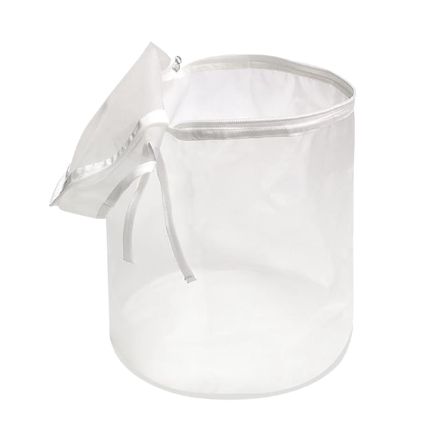 Wdhugt Reusable Filter Zipper Bag Full Mesh Nylon 20 Gallon Capacity For Brewing Straining And Food Storage Cylindrical Design C