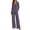 Purple, variant on Atkumj Loungewear Sets Woman Soft V Neck Ruched Long Sleeve Tops and Wide Leg Pants Womens Lounge Set Comfortable Ribbed Knit Fall Sets S