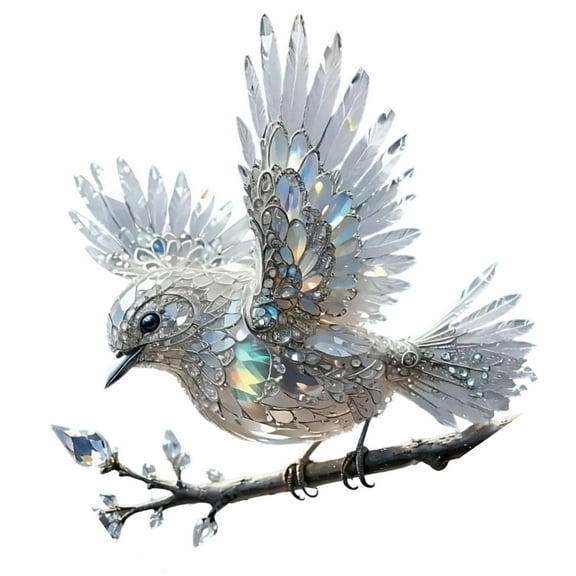 COOLHOOD Sun Catcher Acrylic Stained Glass Effect Art Decoration With Hanging Chain Suitable For Window Indoor Gardens