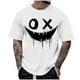 thumbnail image 2 of Blusas y camisas de manga corta con cuello redondo para hombre, blusas casuales de verano a la moda con cuello redondo y estampado para hombre., 2 of 4