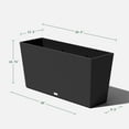 thumbnail image 4 of Veradek Pure Series Midori 39" Plastic Planter 2-Pack Black, 4 of 14