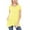 Yellow, variant on Women's A-Line Short Sleeve Relaxed Fit Round Neck Solid Tunic Top with Pockets