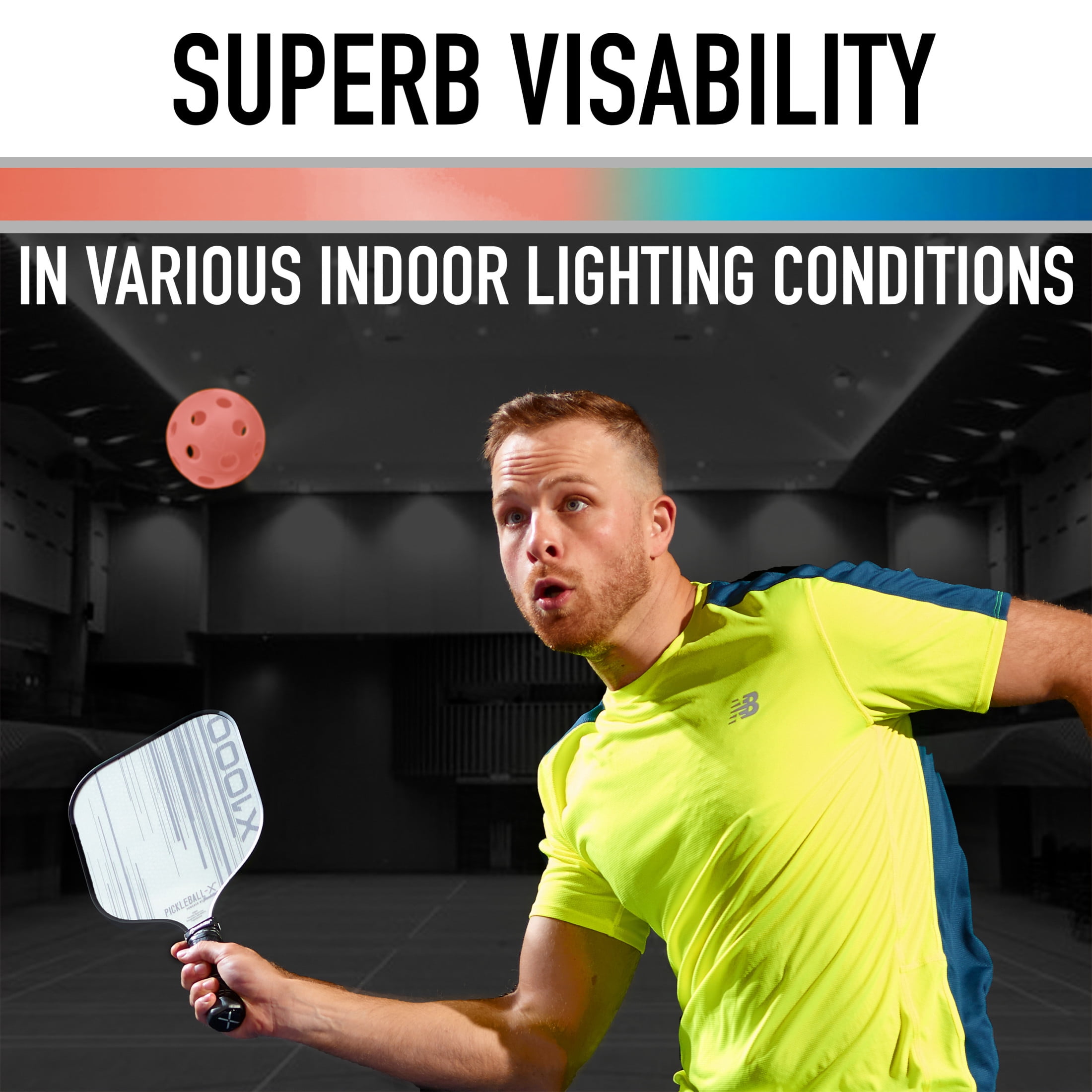 Franklin Sports X-26 Indoor Pickleballs - Official Size - Peach - 12 Pack