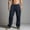 #Navy, variant on DPTALR George Men's Casual Solid Color Elastic Waist Pocket Pants,Black Big and Tall Men L