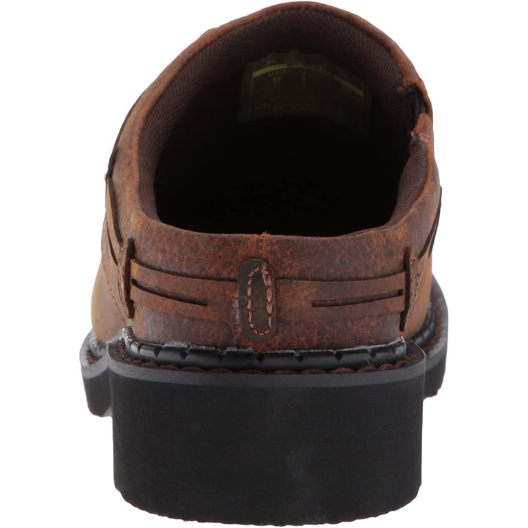 Roper Brown Leather Slip-On Mules Roper Laces Womens Brown Leather Mules Shoes 9.5 - Walmart.com main image 4