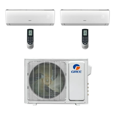 - Gree MULTI18CLIV201 - 18,000 BTU Multi21+ Dual-Zone Wall Mount Mini Split Air Conditioner Heat Pump 208-230V (9-12)