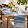 thumbnail image 6 of Placemats Set of 6, Haze Blue Striped Place Mats Ombre Vertical Stripes Tablemats Washable Placemat Table Decoration for Kitchen Table Dinner Party Home Decor Indoor Outdoor 13x19 Inch, 6 of 9