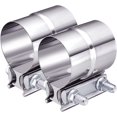 thumbnail image 1 of GFDYREE Exhaust Clamp, Lap Joint Band Clamp Stainless Steel (2.5 Inch,2Pcs), 1 of 5