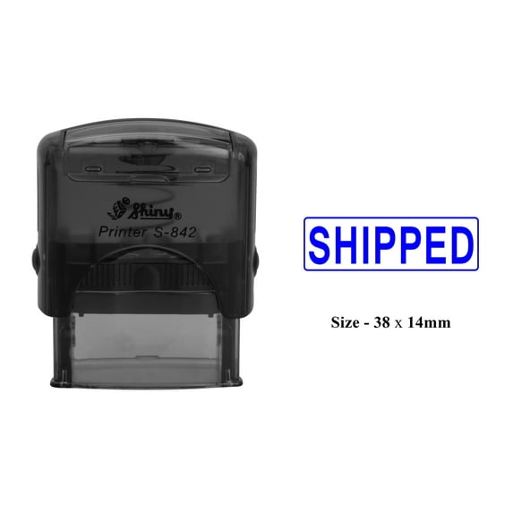 Shipped Customized Self Inking Rubber Stamp Shiny S-842 Office Stationary Stamp