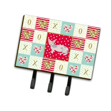 Carolines Treasures CK5649TH68 Minskin Cat Love Leash or Key Holder Red Triple Hook multicolor