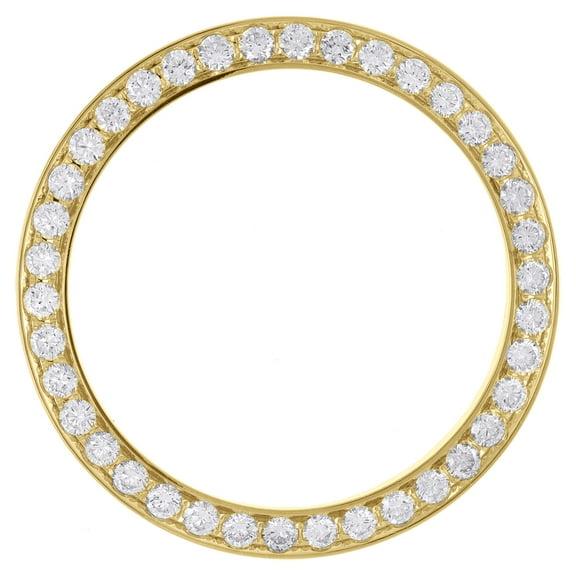 14K Yellow Gold Beadset Diamond Bezel Fits 36mm Rolex DateJust Day-Date 2.52 CT.