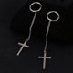 thumbnail image 2 of Punk Hippy Rock Hombres Mujeres Pendientes de acero inoxidable No Cruz Sunnimix Pendiente de cruz de acero inoxidable, 2 of 8