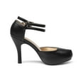 thumbnail image 3 of BURUDANI Women's Classy Mary Jane Double Ankle Strap Almond Toe High Heel Pumps Shoes, 3 of 6