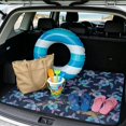 thumbnail image 2 of Jeiento Hibiscus Turtle Print All Weather Trunk Cargo Liner Fits for SUVs, Trucks, Van Tropical Rear Trunk Liner Non Slip Heavy Duty Cargo Protection Mat, 2 of 7