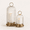 Brass, variant on Brass Metal Candle Holder Set of 2 Ribbed Hurricane Lanterns