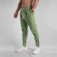 thumbnail image 5 of Wxolcjlv Men Leisure Pants Summer Fall Cotton Long Underwear Slim Zipper Ankle-Tied Leisure Sports Outdoor Casual Pants Running Daily Streetwear, 5 of 7
